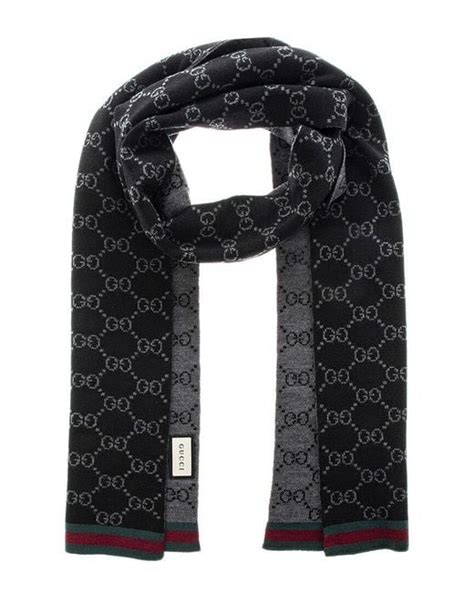 gucci gg skinny scarf|Gucci wool scarf women's.